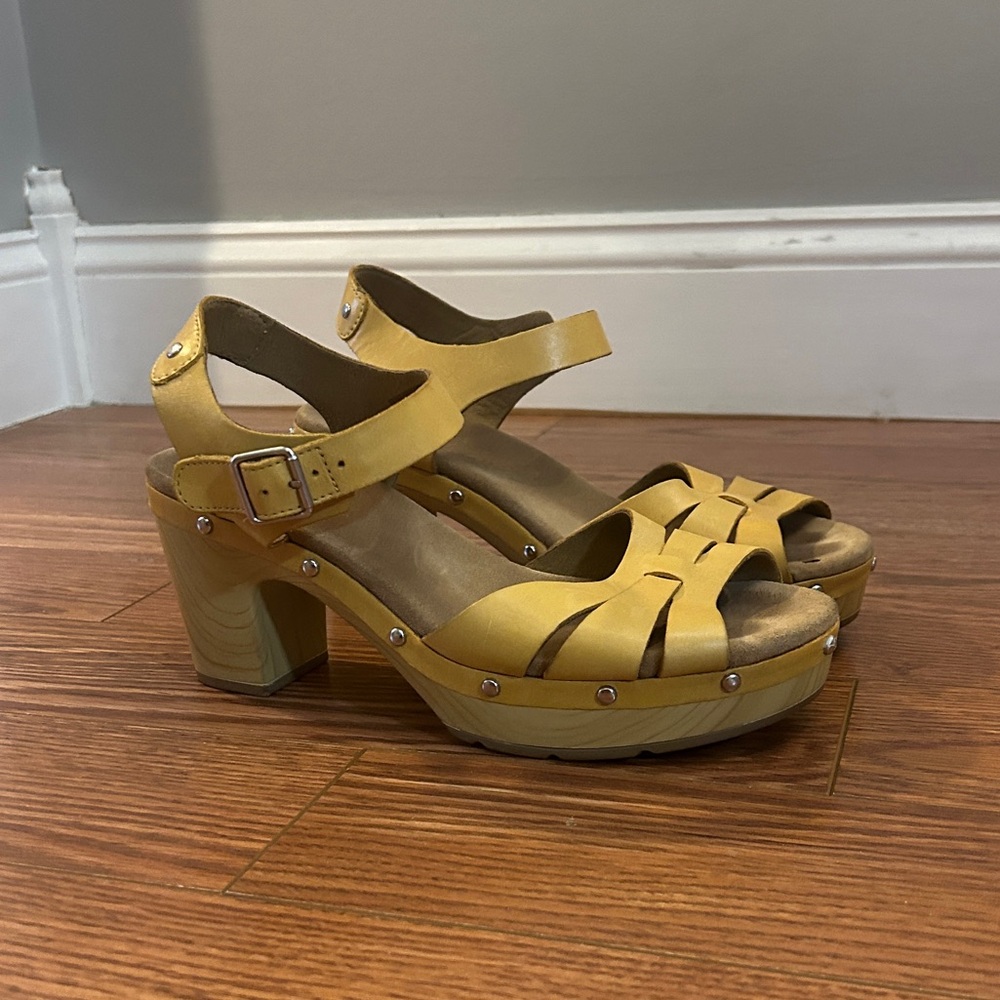 Clarks Yellow Strappy Sandals